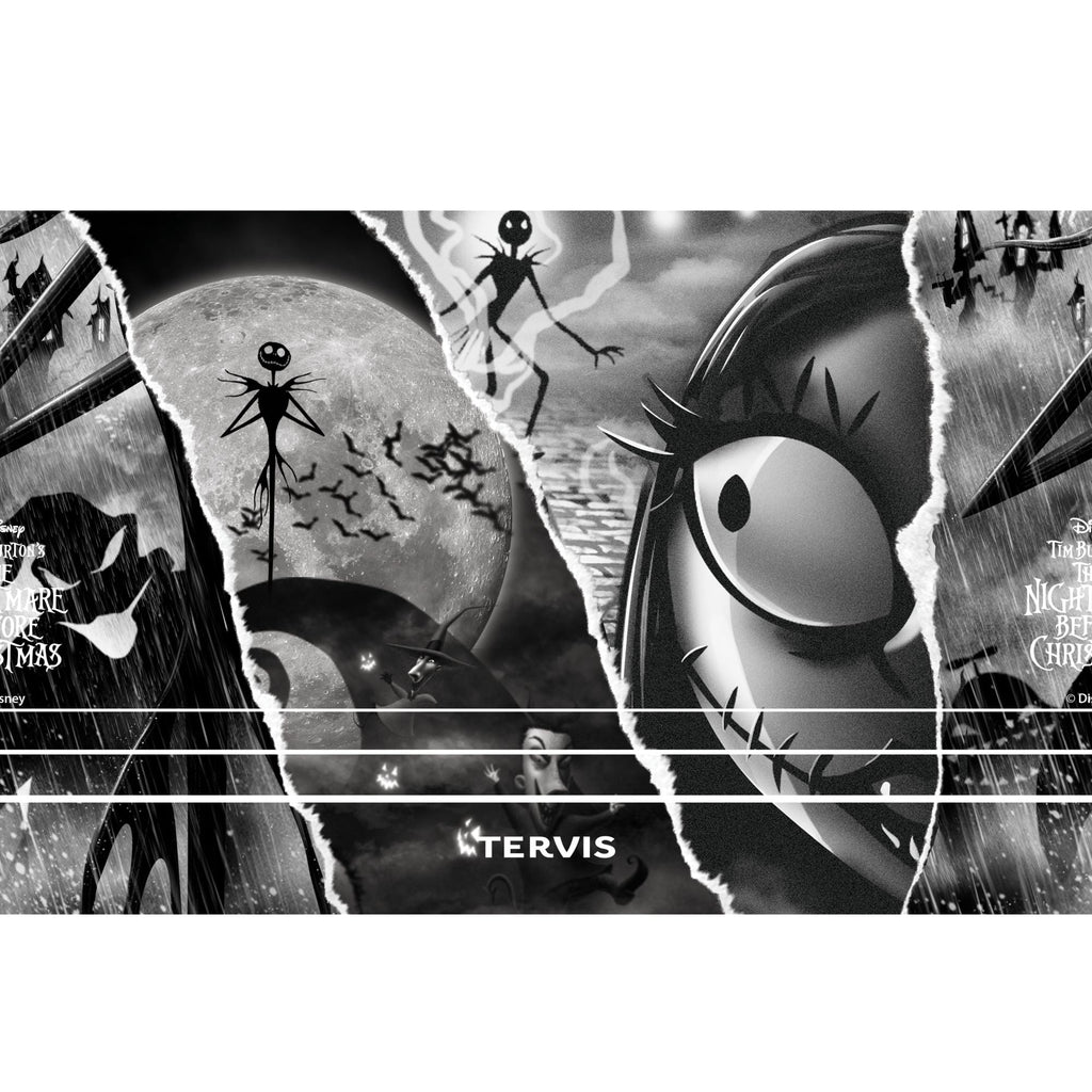 Tervis Traveler Disney Nightmare Before Christmas Torn Collage Made in USA Double Walled Insulated Tumbler Travel Cup Keeps Drinks Cold & Hot, 20oz, Stainless Steel