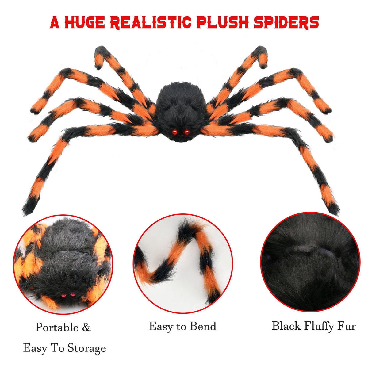 Innens 11.8ft Halloween 144 LED Purple Spider Web Lights with 35" Giant Spider Light up Cobweb Halloween Decorations for Indoor Ourdoor Garden Yard Home Patio (Black, 1Pc)