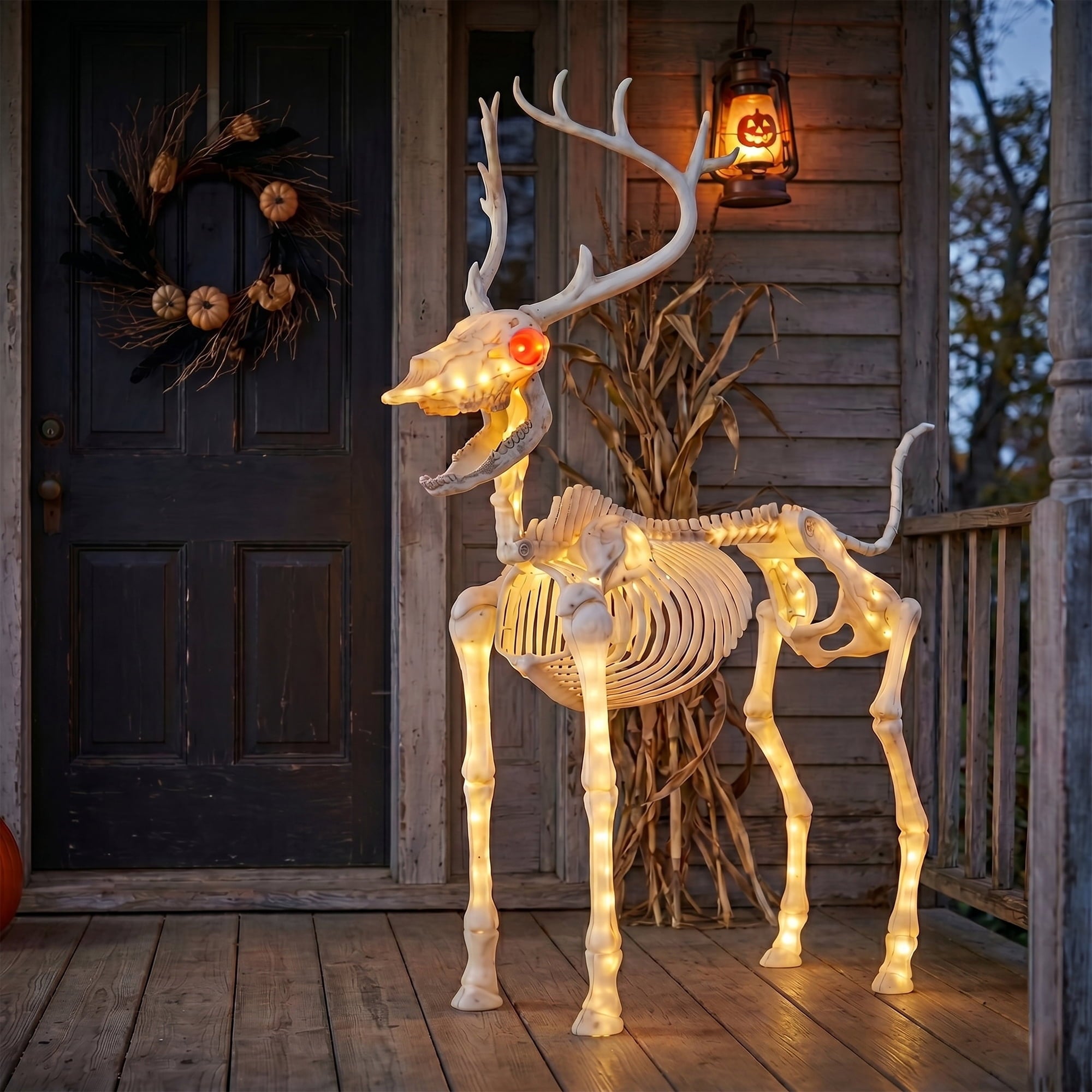 LED Illuminated Deer Skeleton, 60-inch, Halloween Decoration, by Way to Celebrate