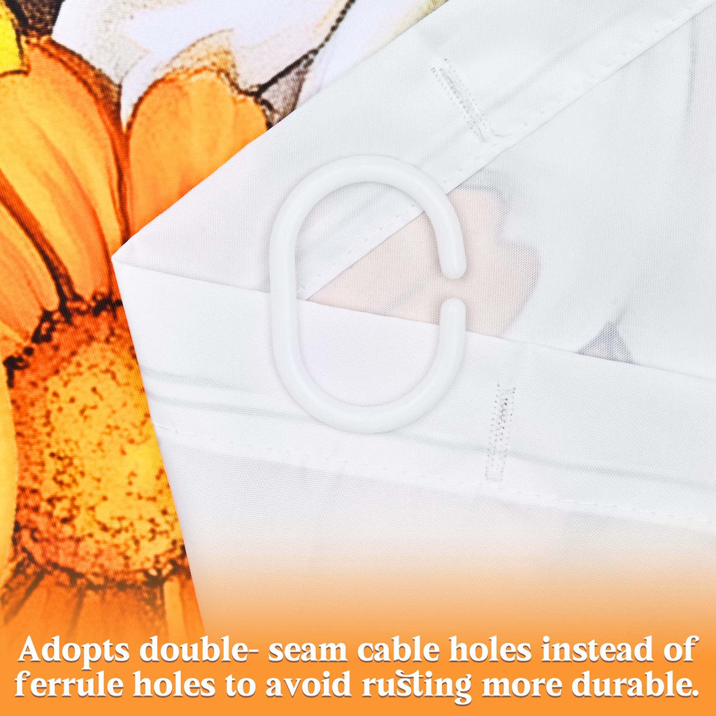 Ikfashoni Fall Shower Curtain with Hooks, Fall Decor for Home, Buffalo Plaid Pumpkin Waterproof Bathroom Curtains, 72"X72"