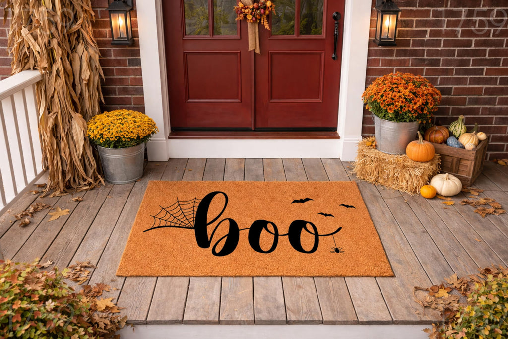 Boo Halloween Door Mat | Funny Doormat | Welcome Mat | Funny Door Mat | Fall Autumn Decor Gift | Home Doormat | Custom Doormat