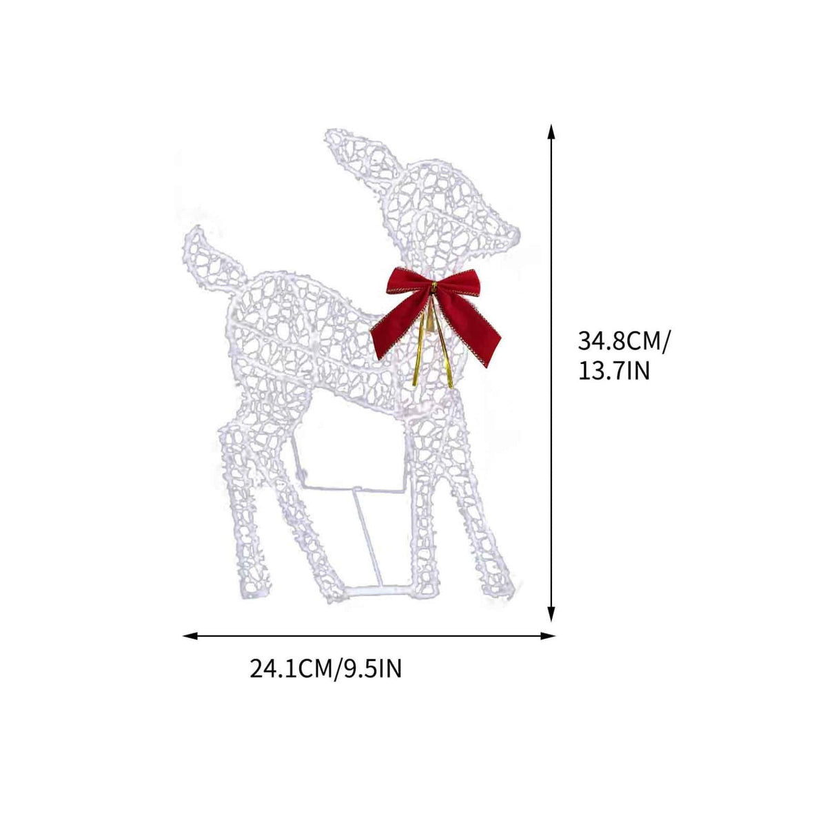 Holloyiver Light up Christmas Reindeer Family, 2D Lighted Reindeer Holiday Decoration, Outdoor Lighted Deer Decorations for Indoor Outdoor Christmas Yard Lawn Art (Mom)