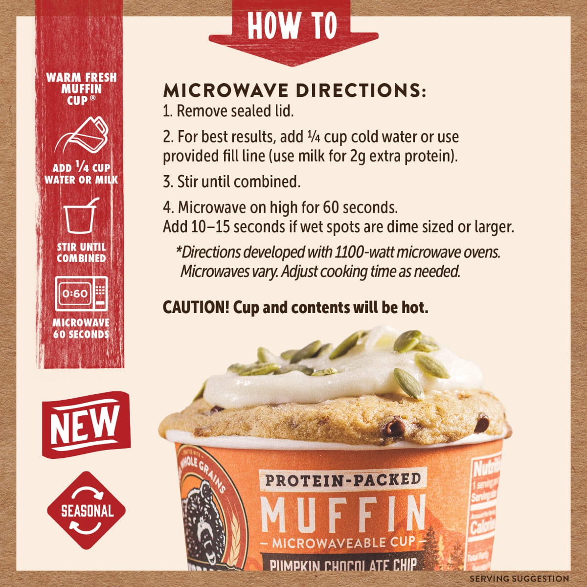 Kodiak Minute Muffin, Pumpkin Chocolate Chip, 2.36 Oz