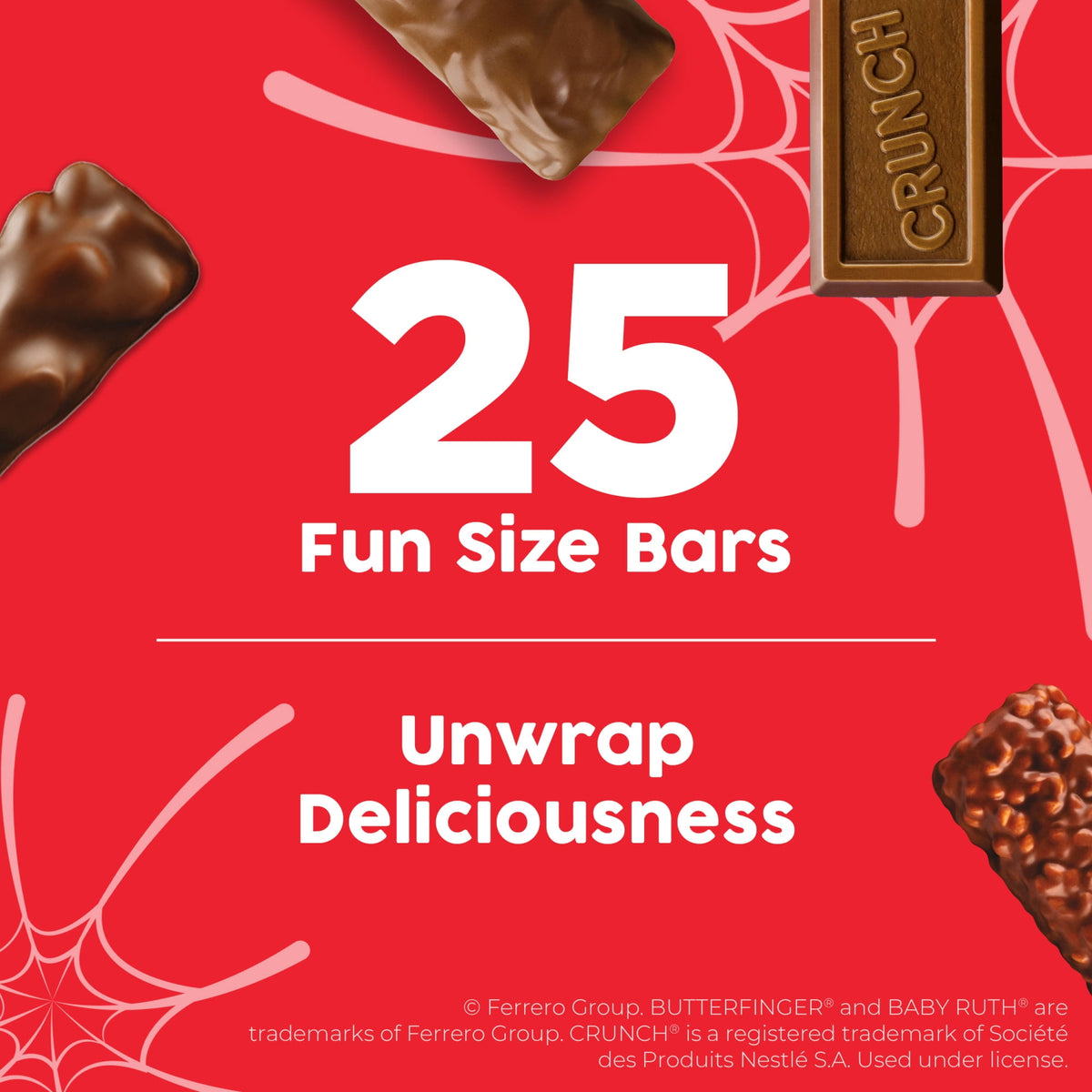 Butterfinger, CRUNCH, Baby Ruth, 100 Grand, Bulk Halloween Candy Bars