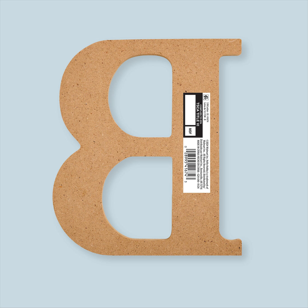 Plaid Unfinished Wood MDF 5" Letter for DIY Arts and Crafts, A