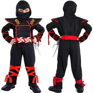 Ninja Costume Kids Ninja Muscle Costumes Boys Ninja Set Accessories Best Children Gift(kids-M-6/7T)