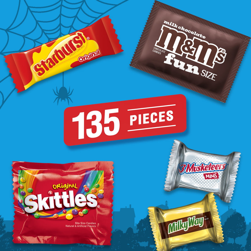 Skittles, Twix, Starburst & More Halloween Candy Variety Pack - 180 Ct Bulk Bag