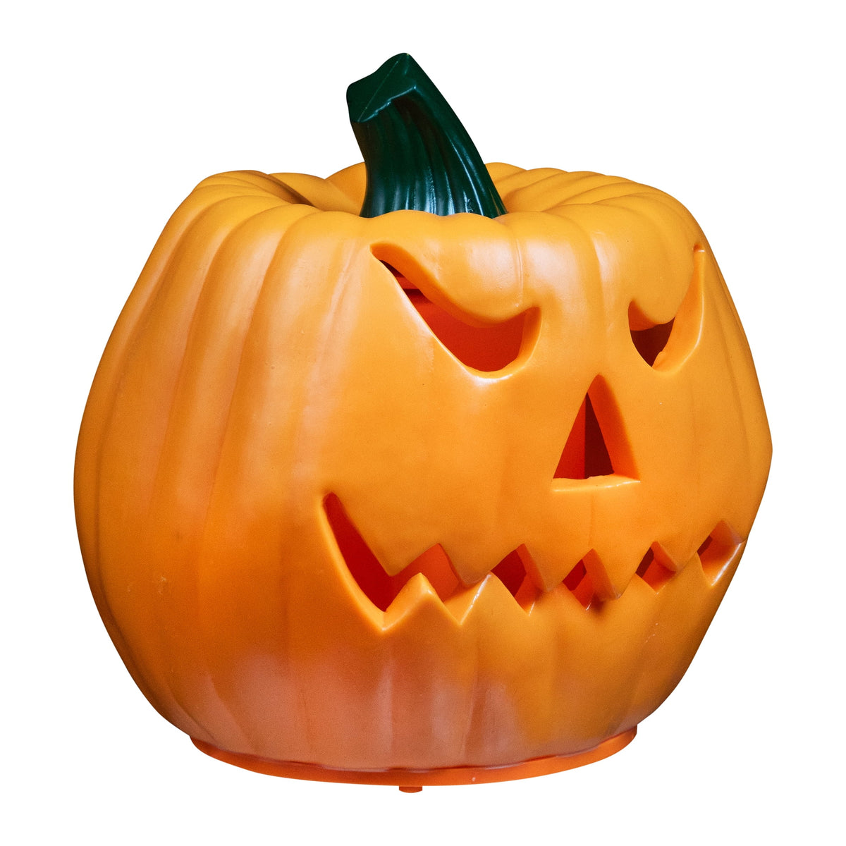 Northlight 9.75" Jack-O-Lantern Animated Double-Sided Halloween Pumpkin - Orange/Green