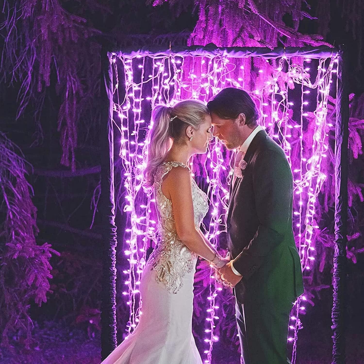 33ft 100 LED Pink Battery Lights for Bedroom, Pink Christmas String Lights with 8 Modes Remote Indoor Outdoor, Fairy Twinkle Lights for Room Party Tree Valentine