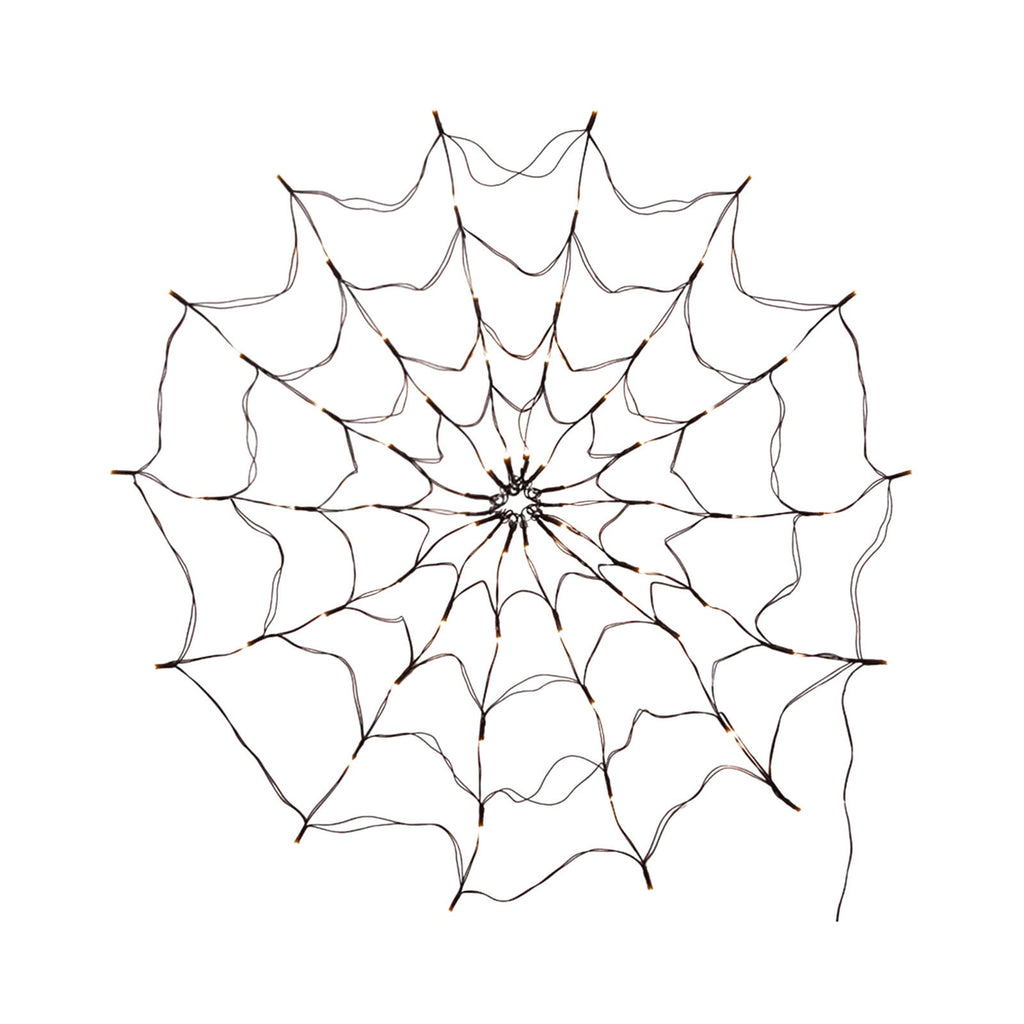 Halloween Arachnid Web Lights, 39 In Diameter 60 LED With Black Spider, Water Proof Colorful Web Lights With Remote Control for Halloween Indoor Outdoor Garden Patio Home Decoration