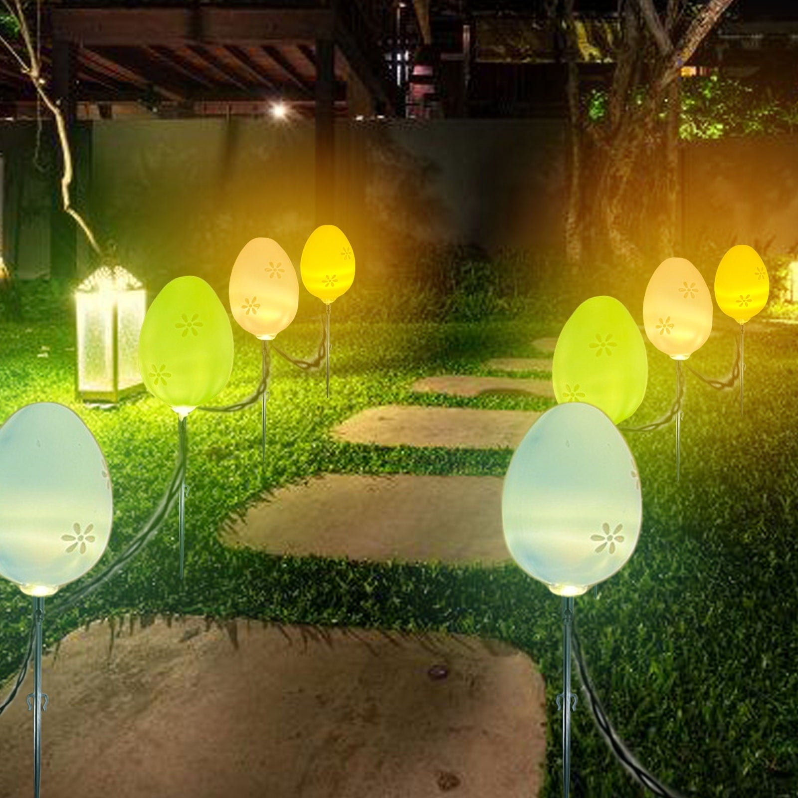 Stijggn 10 Easter Lights Outdoor Easter Decor LED Bunny Lights Plug in Easter Lights String for Indoor Outdoor Spring Decor & Easter Decor