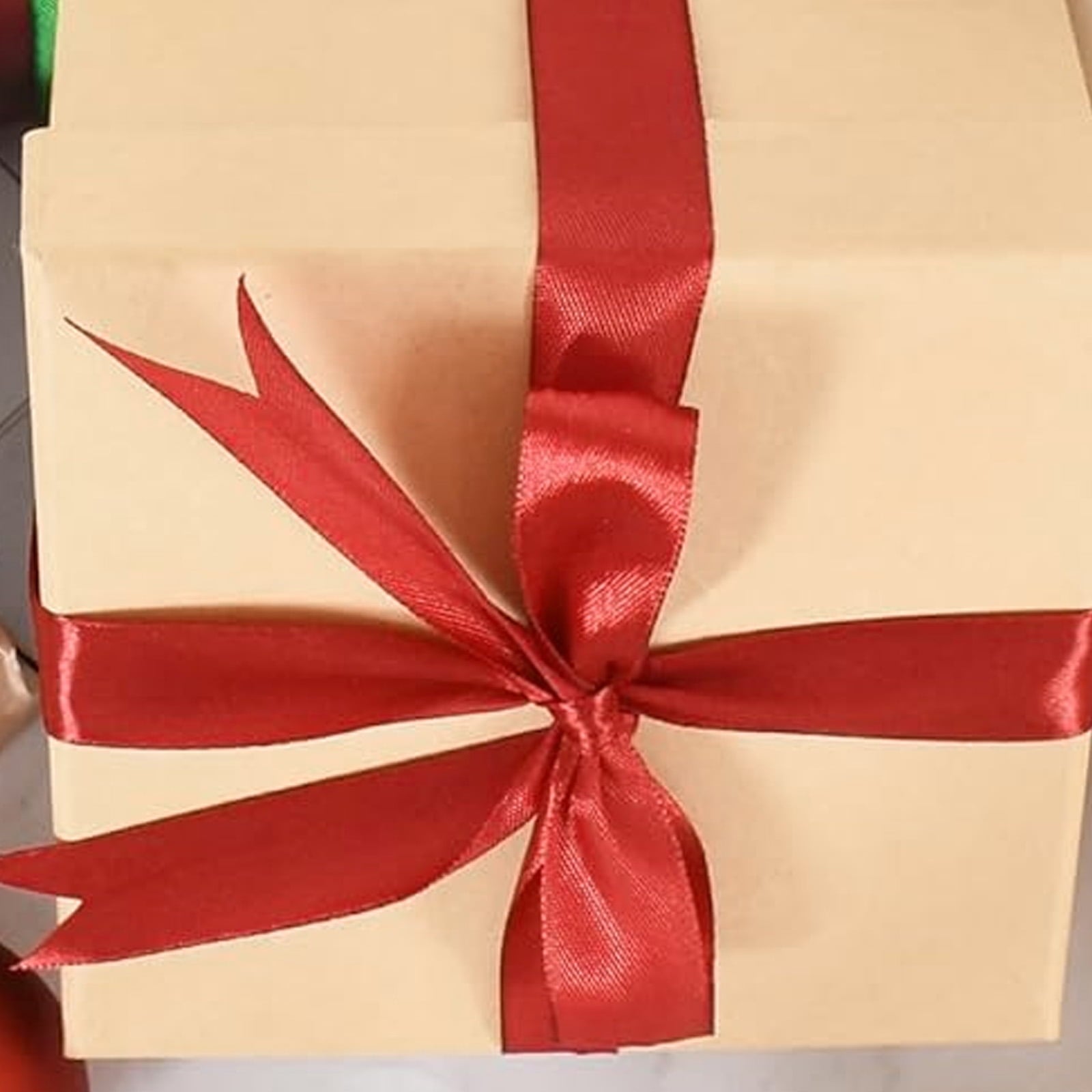 THEGLY 1.5 inch x 100 Yard Red Satin Ribbon Perfect for Gift Wrapping, Crafts, Christmas, Hair Styling, Invitation Decor & More