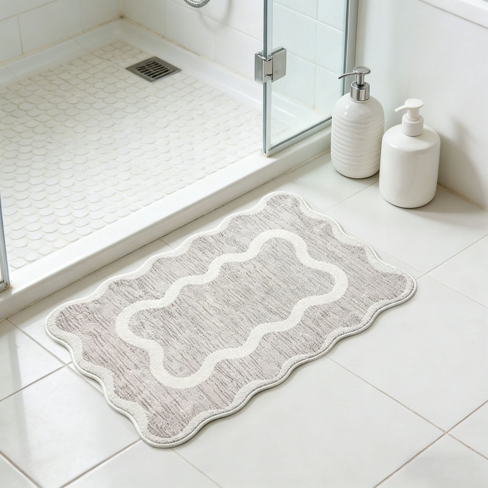 Clearance! 4th of July USA Bow Flag Bath Rugs, 24"x16" Red White Blue Decorative Bathroom Mat, Independence Day Embroidered Patriotic Lumbar Decor, Gift for Mom Dad Friend Family