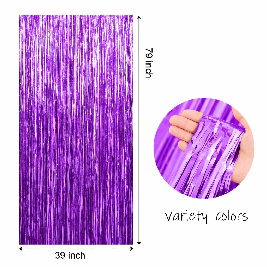 Sm:)e 2-Pack Light Bright Silver Foil Fringe Curtains for Events - Birthday, Wedding, Graduation, Christmas, Baby Shower, various festivals Decor Photo Booth Fun!