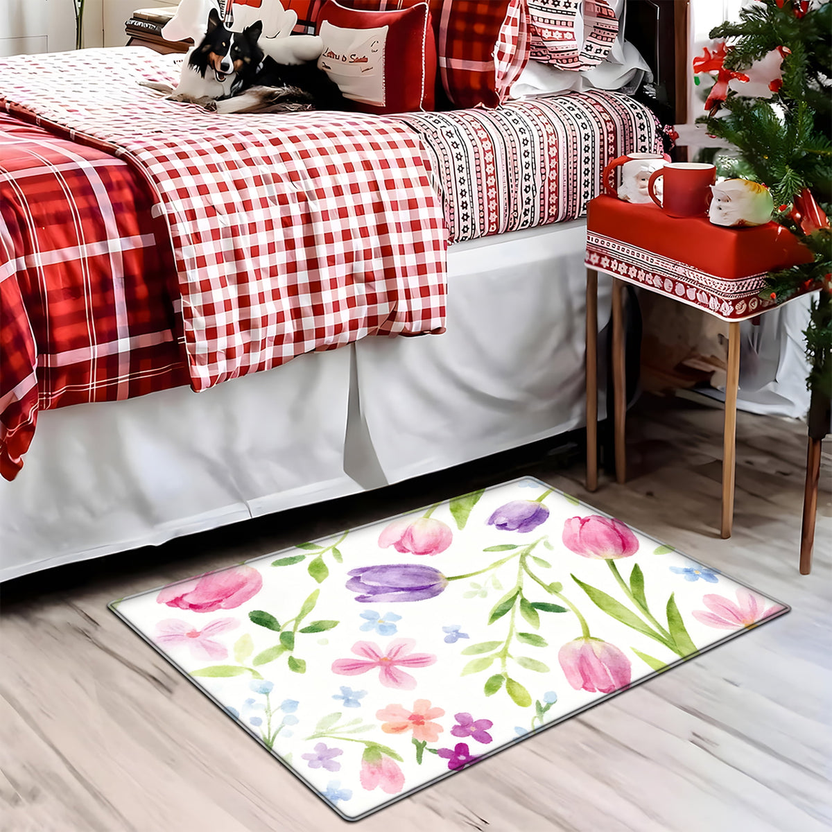 YIMEIS Halloween decoration Kitchen rugs Washable flannel Printed Area Rug and Mats DoorMats, bath mat,Autumn and Winter Festival Decoration-Halloween Undead 15.7'' x 23.6''