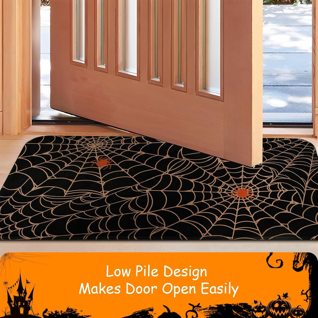 BLEUM CADE Halloween Doormat Outdoor Welcome Mat Dancing Skulls Door Mat Outside Entry Rug,18" x 30"