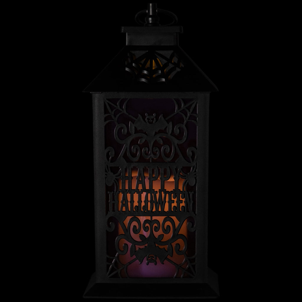 Northlight LED Lighted Bats "Happy Halloween" Candle Lantern - 11"