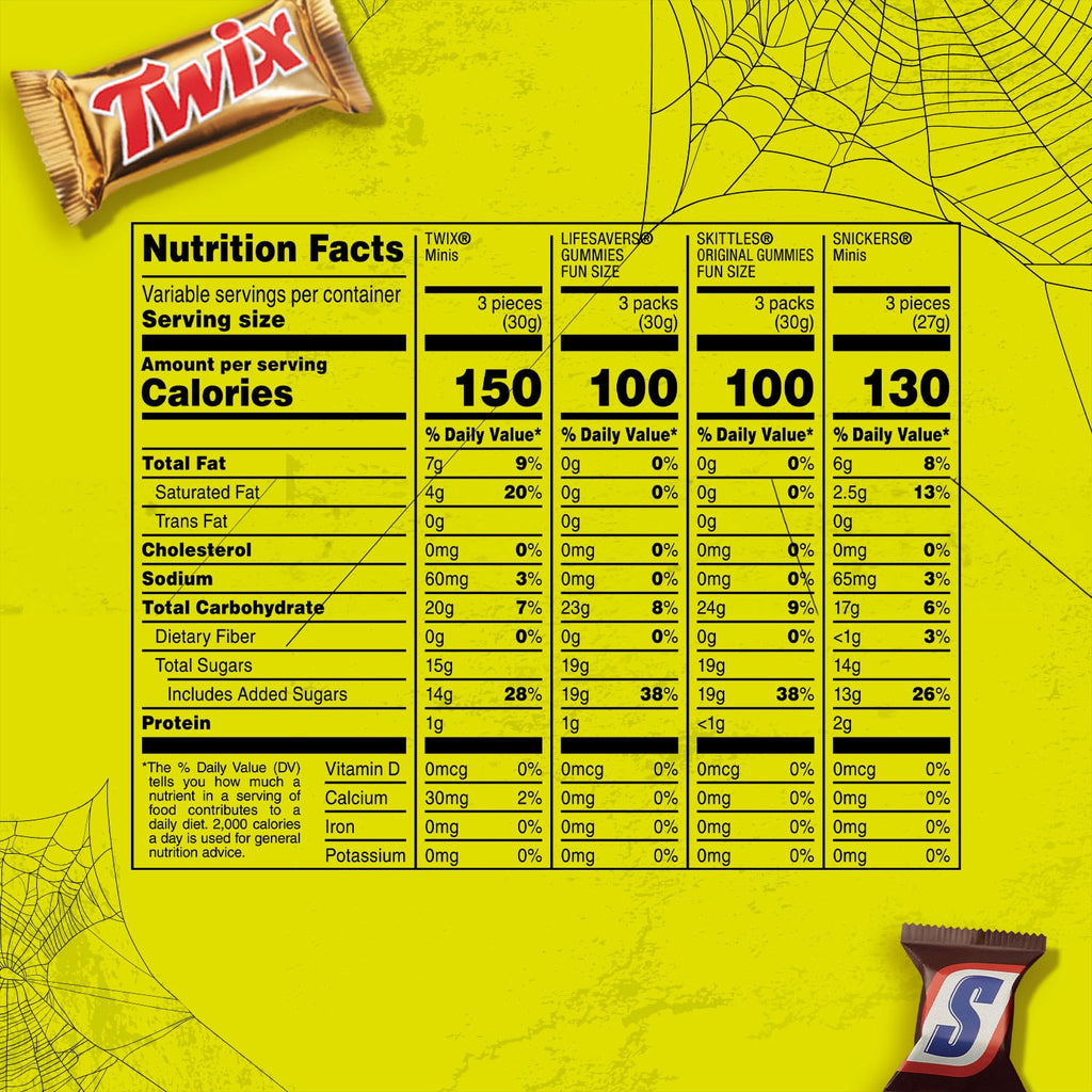 Snickers, Skittles Gummies, Twix & Life Savers Gummies Halloween Candy - 70 Ct Bulk Bag