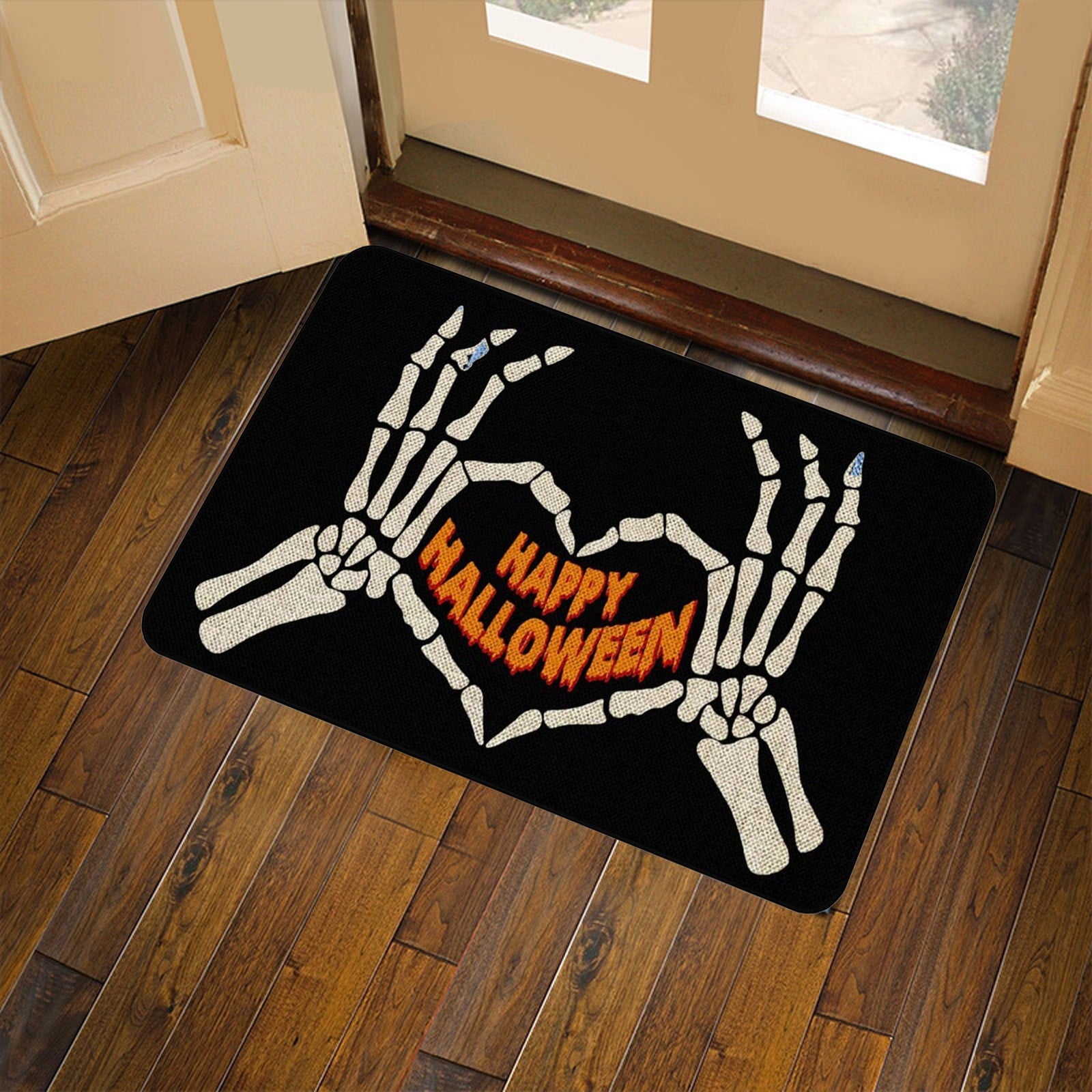 YIMWNYI Halloween-Themed Door Mat, Spooky Entryway Rug, Non-Slip Wiper, Decorative Pumpkin Mat, Perfect for Trick-or-Treaters, Versatile Indoor Outdoor Decor