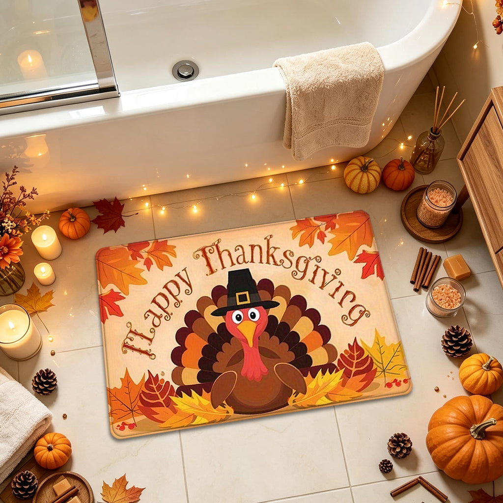 Autumn Door Mat for Entryway, 16x24 Inch, Fall-Themed Floor Doormat for Home Decor, Non-Slip Rug Mat for Living Room, Kitchen, Bedroom, Gifts for Fall Lovers (E)
