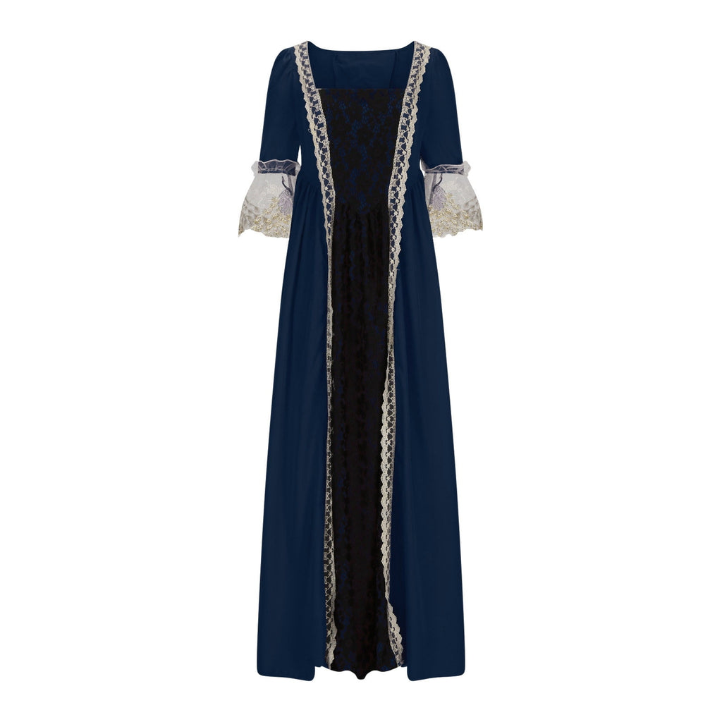 UPPADA Plus Size Victorian Dress for Women Lace Up Flare Sleeve Ball Gown with Corset Evening Party Maxi Gowns Vintage Cocktail Dress Wedding Dresses Early