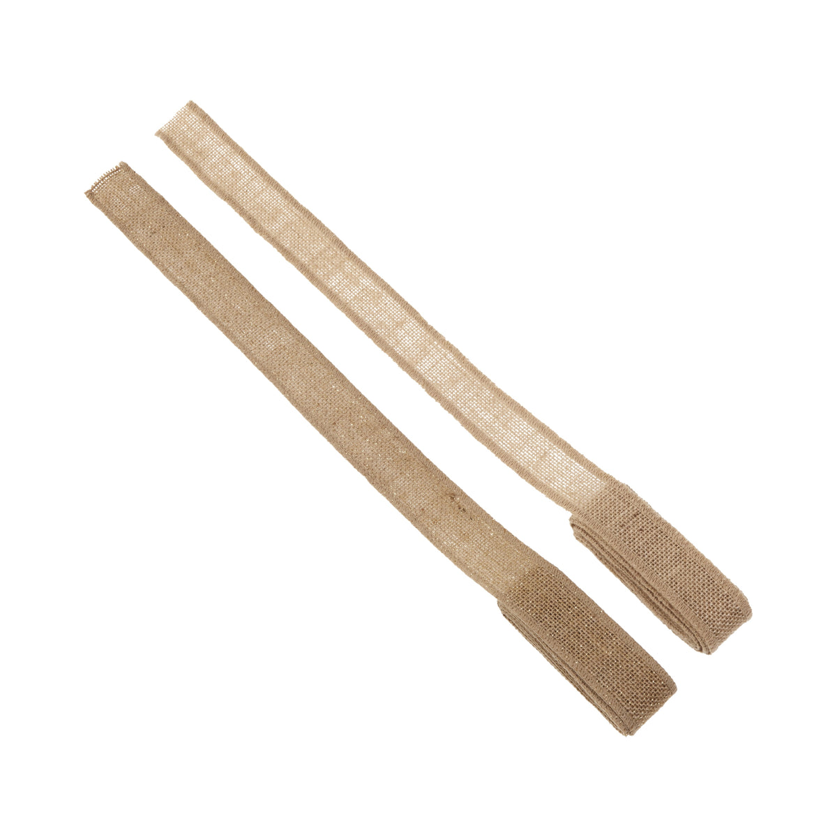 Love, Laugh, Craft Burlap Ribbon Set, 1.5"W x 3-Yds, Natural/White Stripe