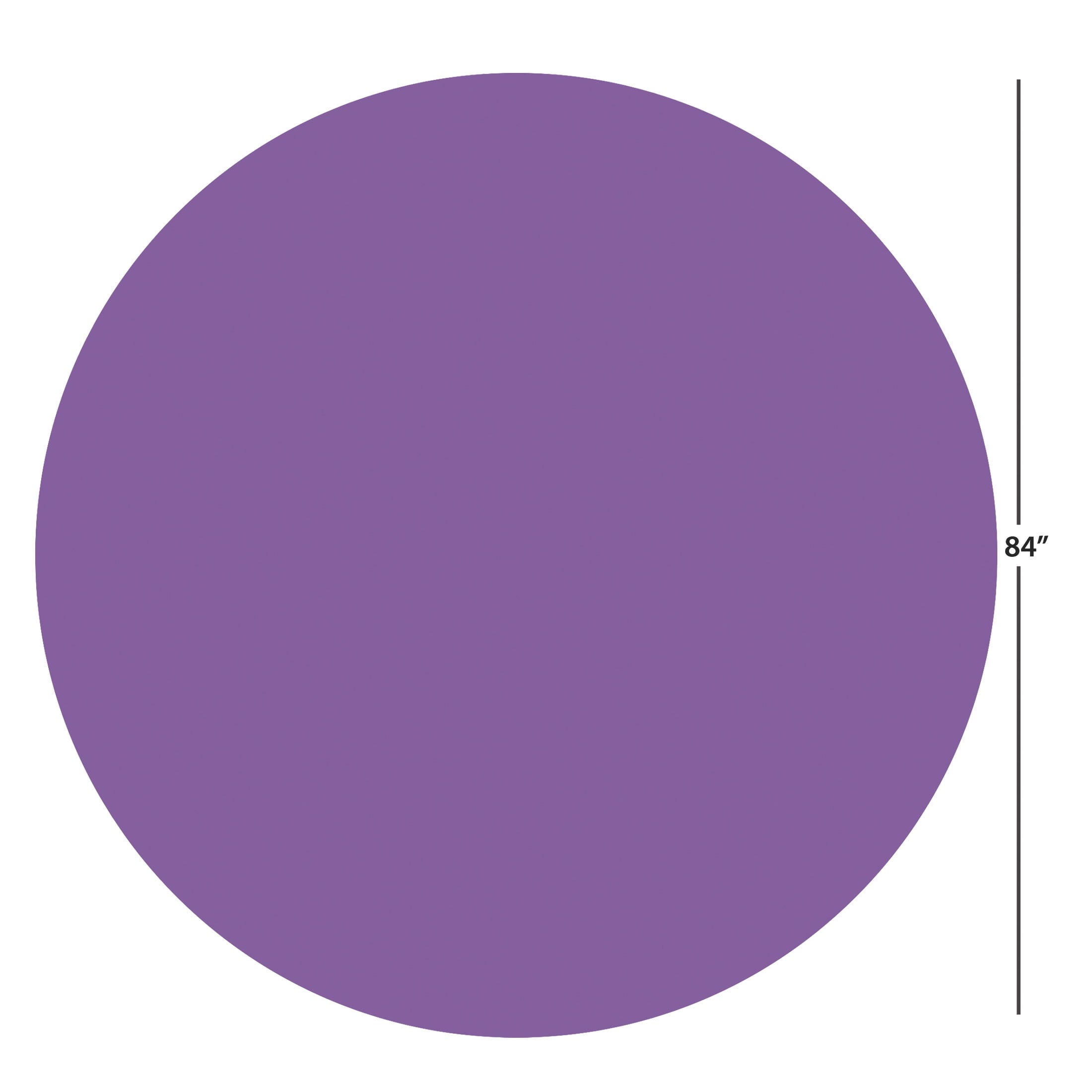 Way To Celebrate Purple Round Plastic Table Cover, 84 in, 1 Count