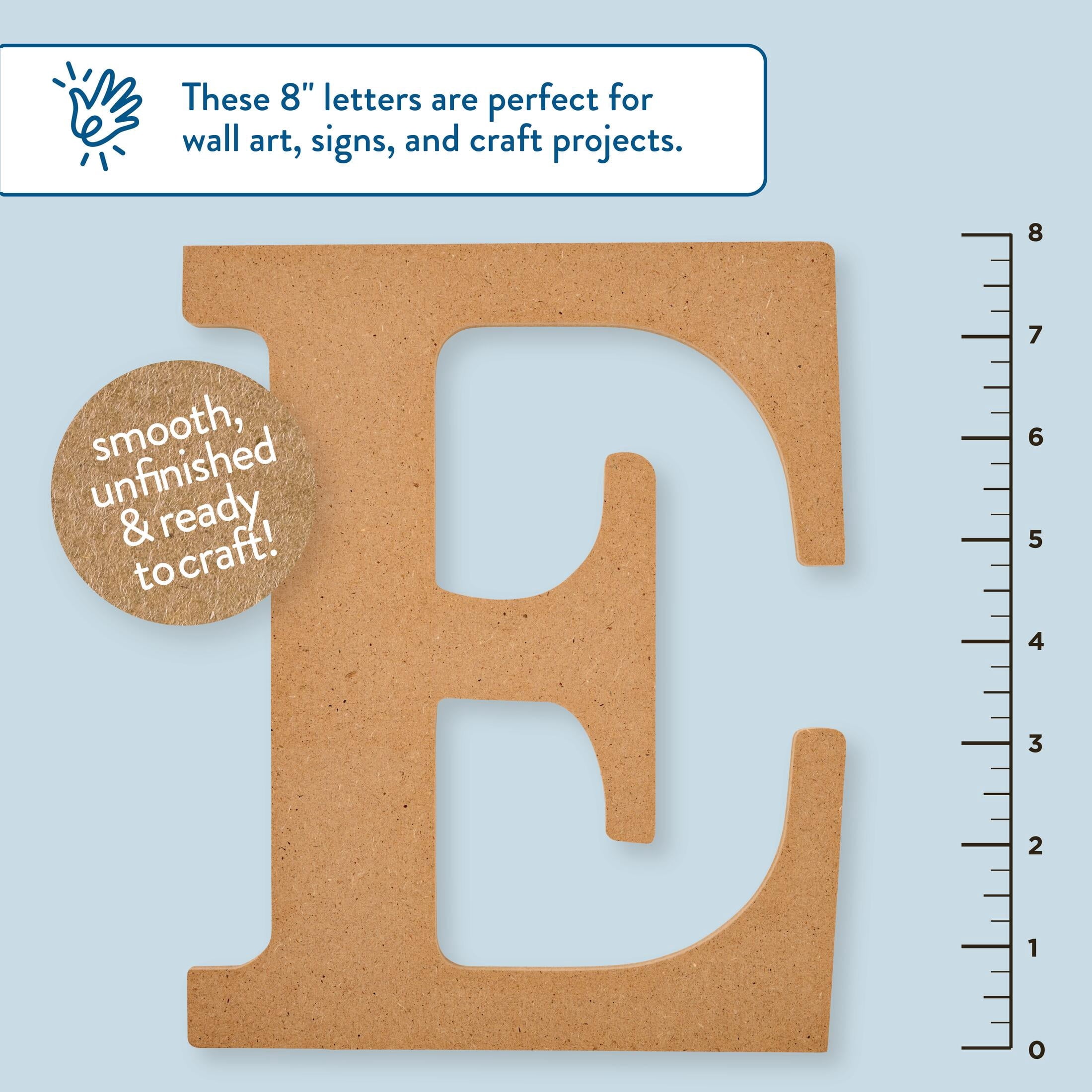 Hello Hobby Surfaces Unfinished Wood MDF Letter A, 8 in