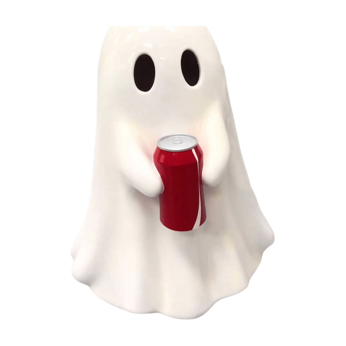 5.9" Halloween Cute Ghost Ghost Holding Coke, Ghost Coke Can Figurine Decor, Spooky Beverage Holder Figurine, Halloween Decorations For Tabletop, Party Decor (A)