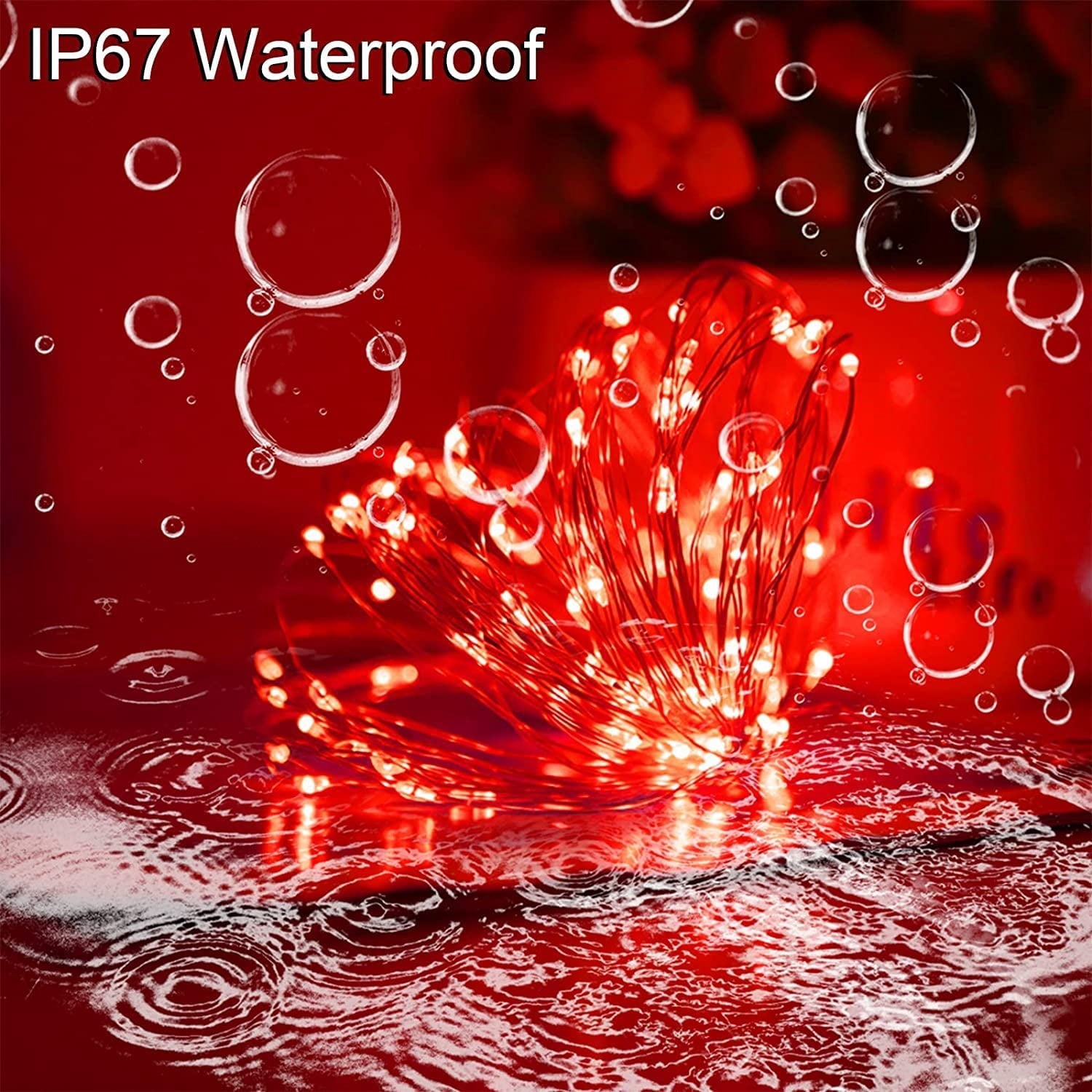 Purple Solar Fairy Lights Outdoor Waterproof, 4 Packs Each 33ft 100 LED Solar String Lights, 8 Modes Silver Wire Solar Twinkle Lights for Halloween Christmas Patio Garden