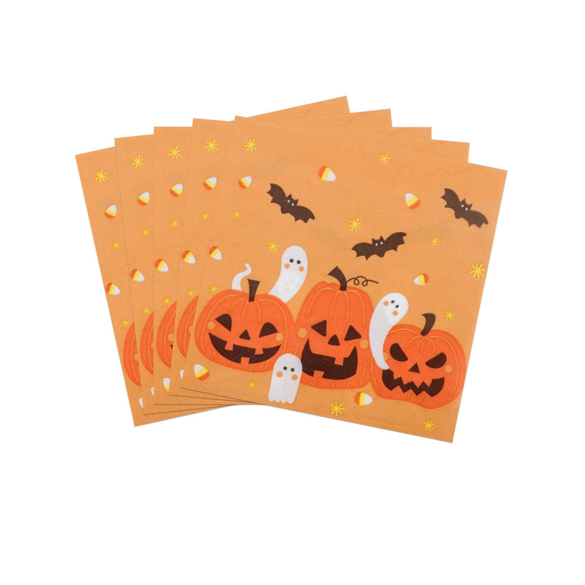 Boovnll Halloween Napkins 20 Count Cute Patterns Disposable Paper Napkins for Halloween Party Table Decor Supplies, Orange