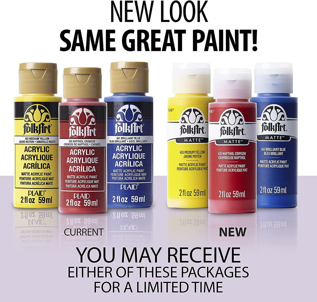 FolkArt Acrylic Craft Paint, Matte Finish, Wicker White, 2 fl oz