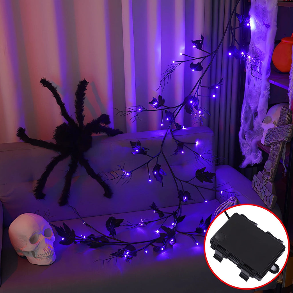 Uandlove Halloween Lights Indoor Outdoor Halloween LED Decorative Lights Room Bedroom Ghost Festival Ambience Layout Rattan Lights
