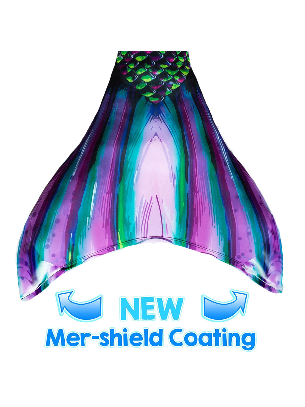 Sun Tail Mermaid Blue Lagoon Tail Skin, Size Child Extra Large (Monofin Not included) for Girls