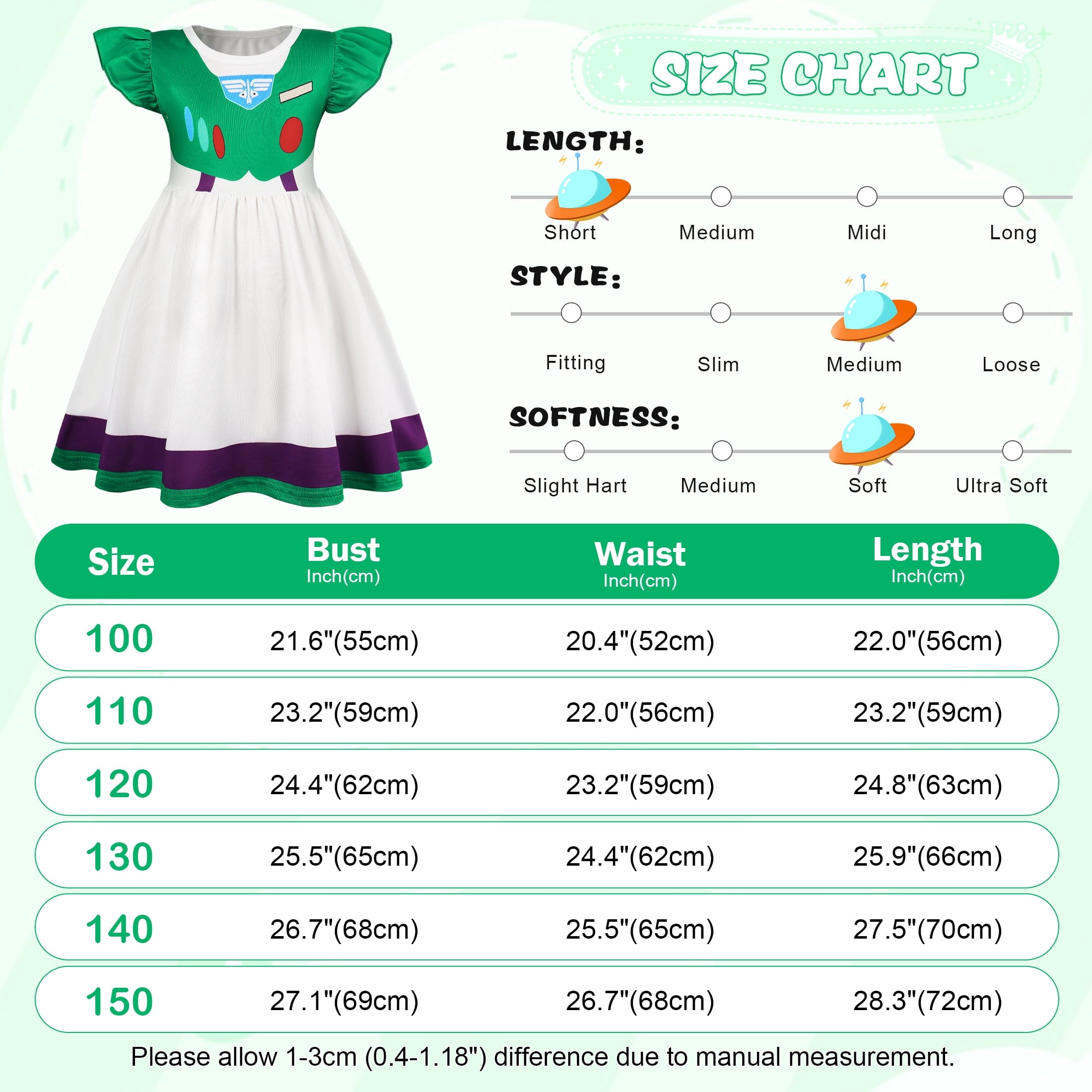 Benylion Cowgirl Costume for Girl Summer Dress Western Dress Up Outfit for Kids Halloween Cosplay Party Dresses Ruffle Sleeve for 5-6 Years