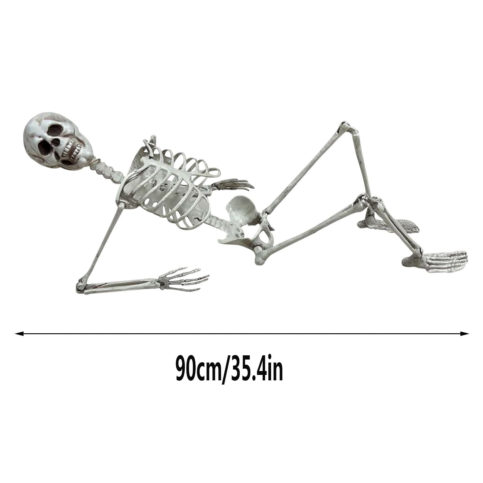 Halloween Skeleton Snake Prop Realistic Scary Serpent Decorative Ornament, Spooky Scene Setup Skeleton Decor Haunted House Party Prop, Home Shop Display Halloween Skeleton Holiday Ornament Gift