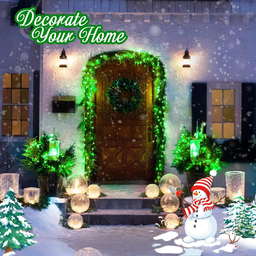 JMEXSUSS 33ft 100 LED White Christmas Lights, 8 Modes Connectable Clear Wire Twinkle Fairy String Lights Indoor, Plug-in Christmas String Lights Outdoor Waterproof for Christmas Wedding Party Tree
