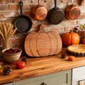 geerera Pumpkin Shaped Wooden Serving Board, Cheese & Charcuterie Platter for Fall, Thanksgiving & Halloween Parties