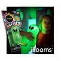 illooms LED Light-Up Latex Alien Party Balloons, Green, 5 pack